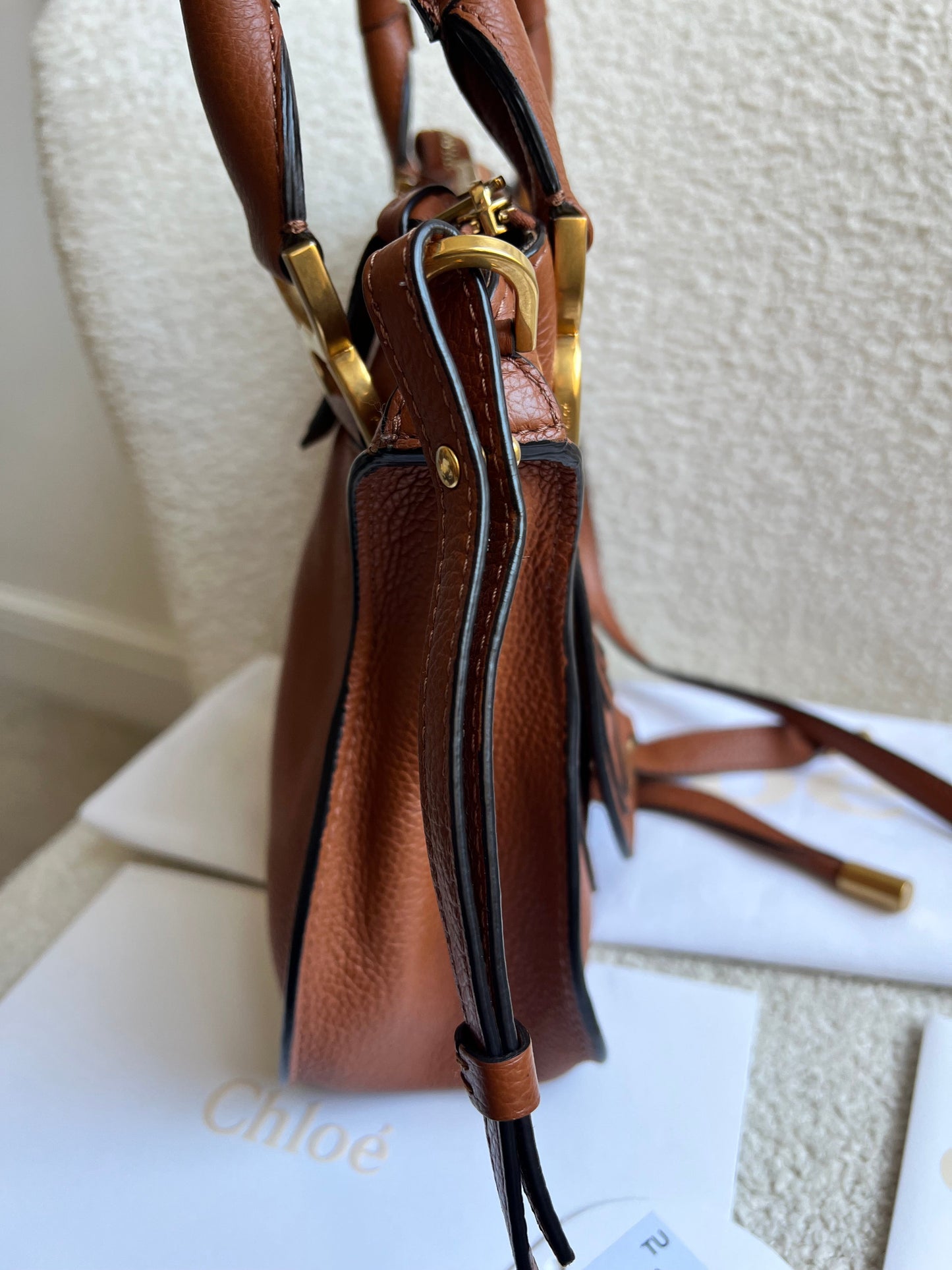Chloe Tan Small Marcie Double Carry Bag (RRP £1690)