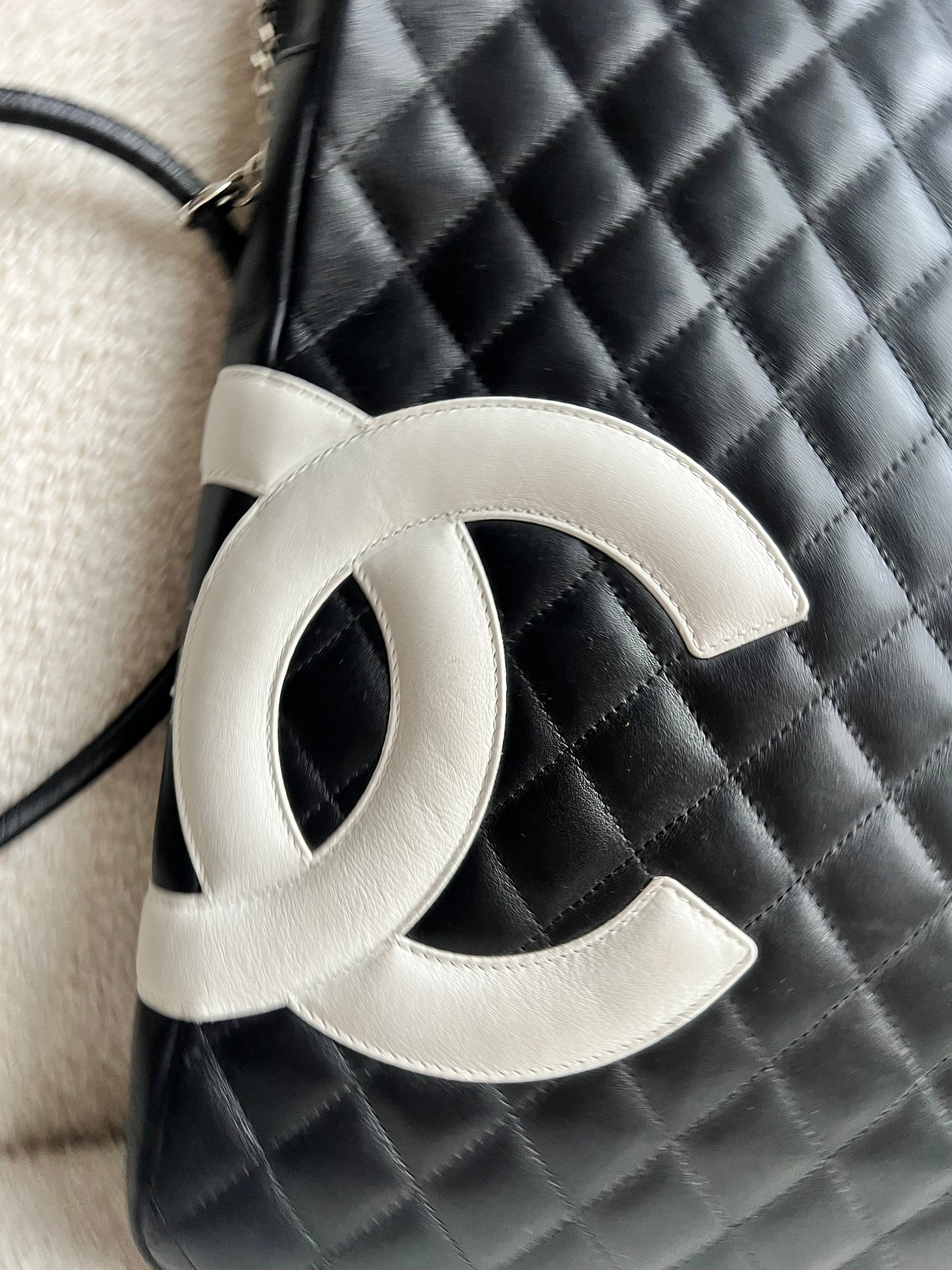 Chanel Black and White Cambon Line Large Crossbody