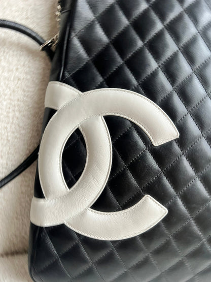 Chanel Black and White Cambon Line Large Crossbody