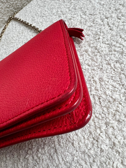 Mulberry Hibiscus Red Bayswater Clutch (RRP £495)