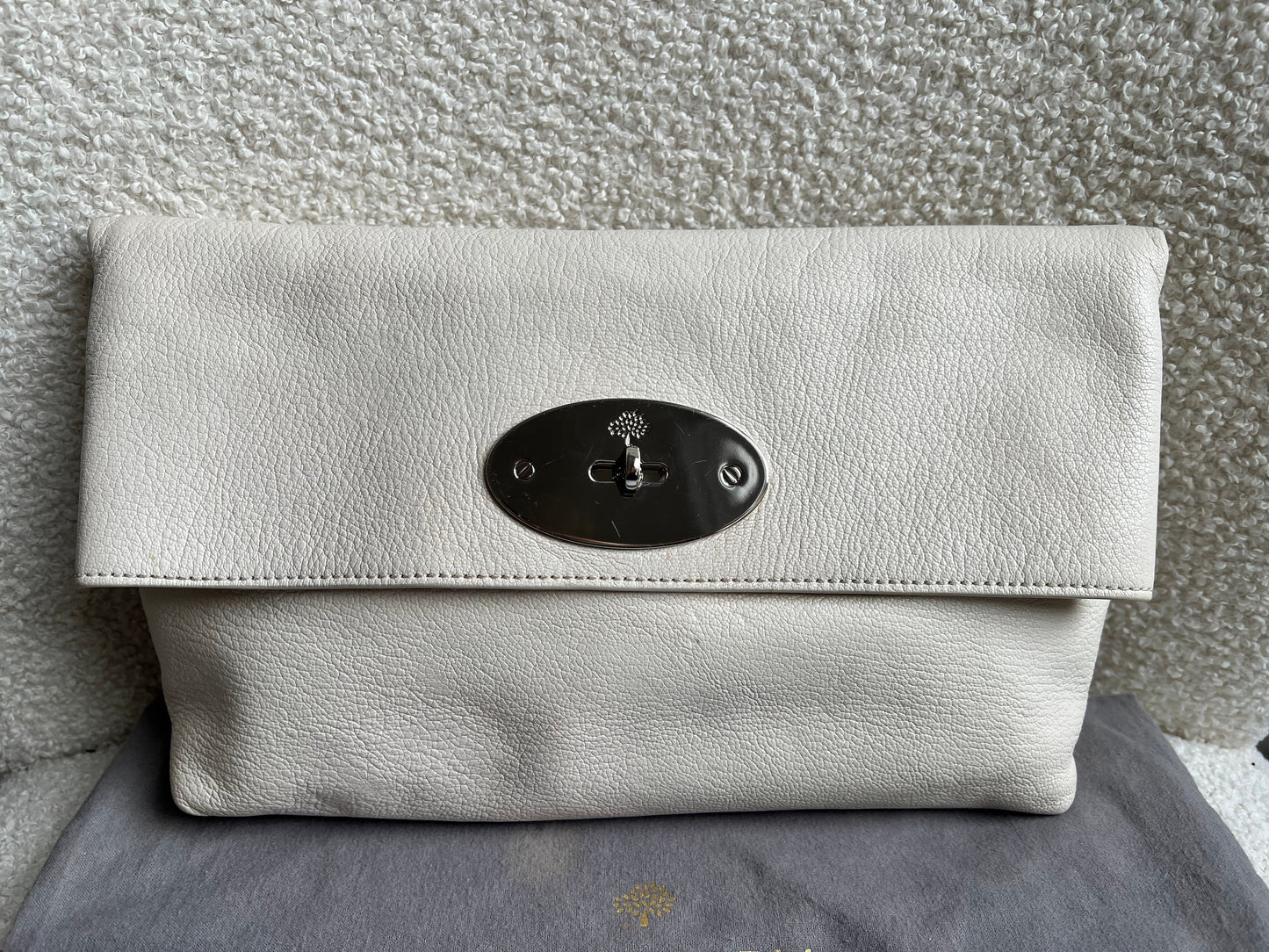 Mulberry Cream Clemmie Clutch (RRP £695)