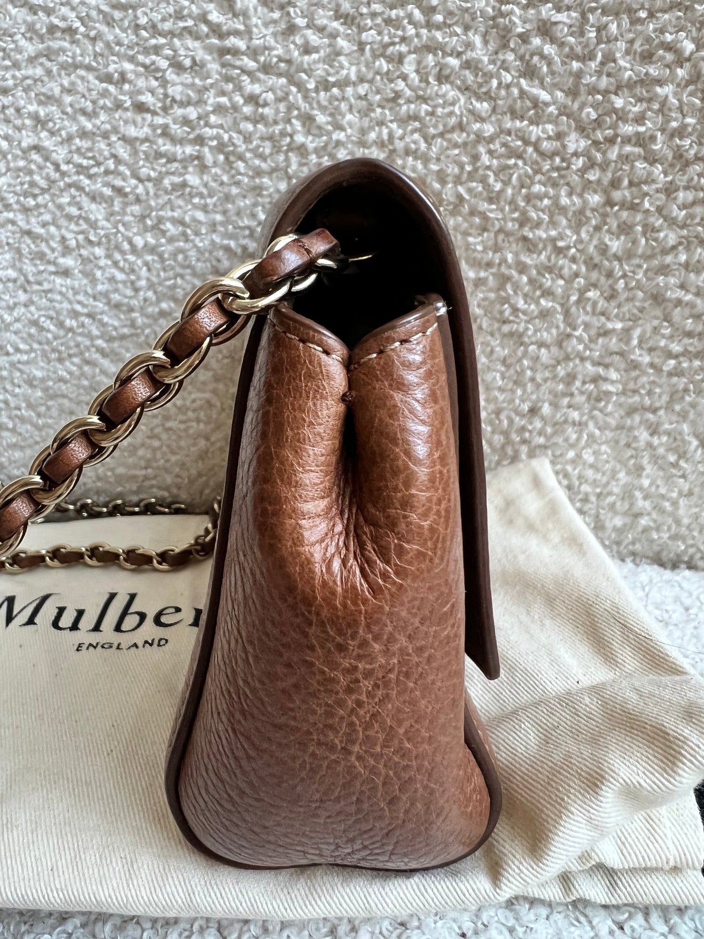 Mulberry Oak Mini Lily with Gold Hardware
