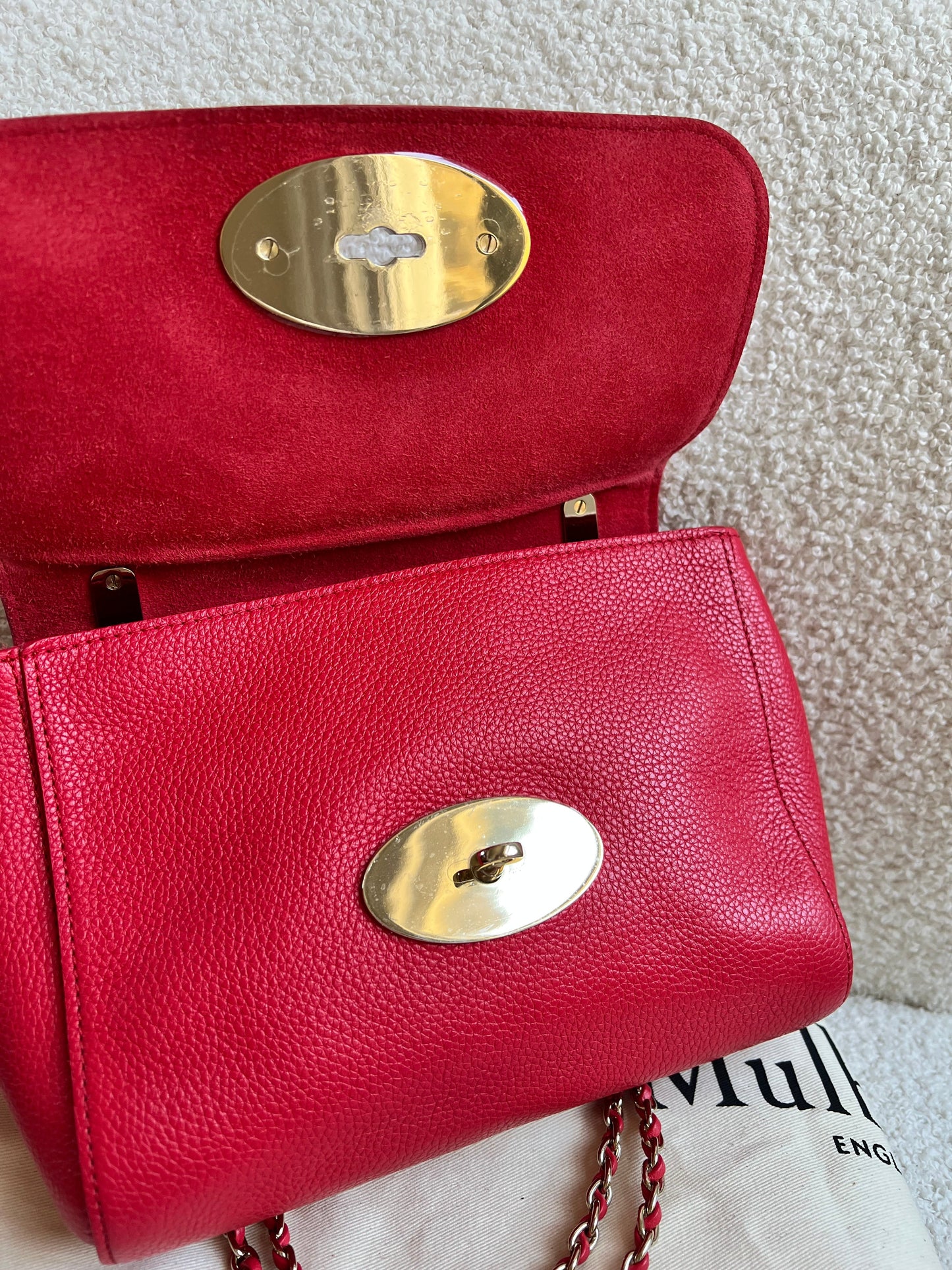 Mulberry Hibiscus Red Regular Lily with Gold Hardware (RRP £995)