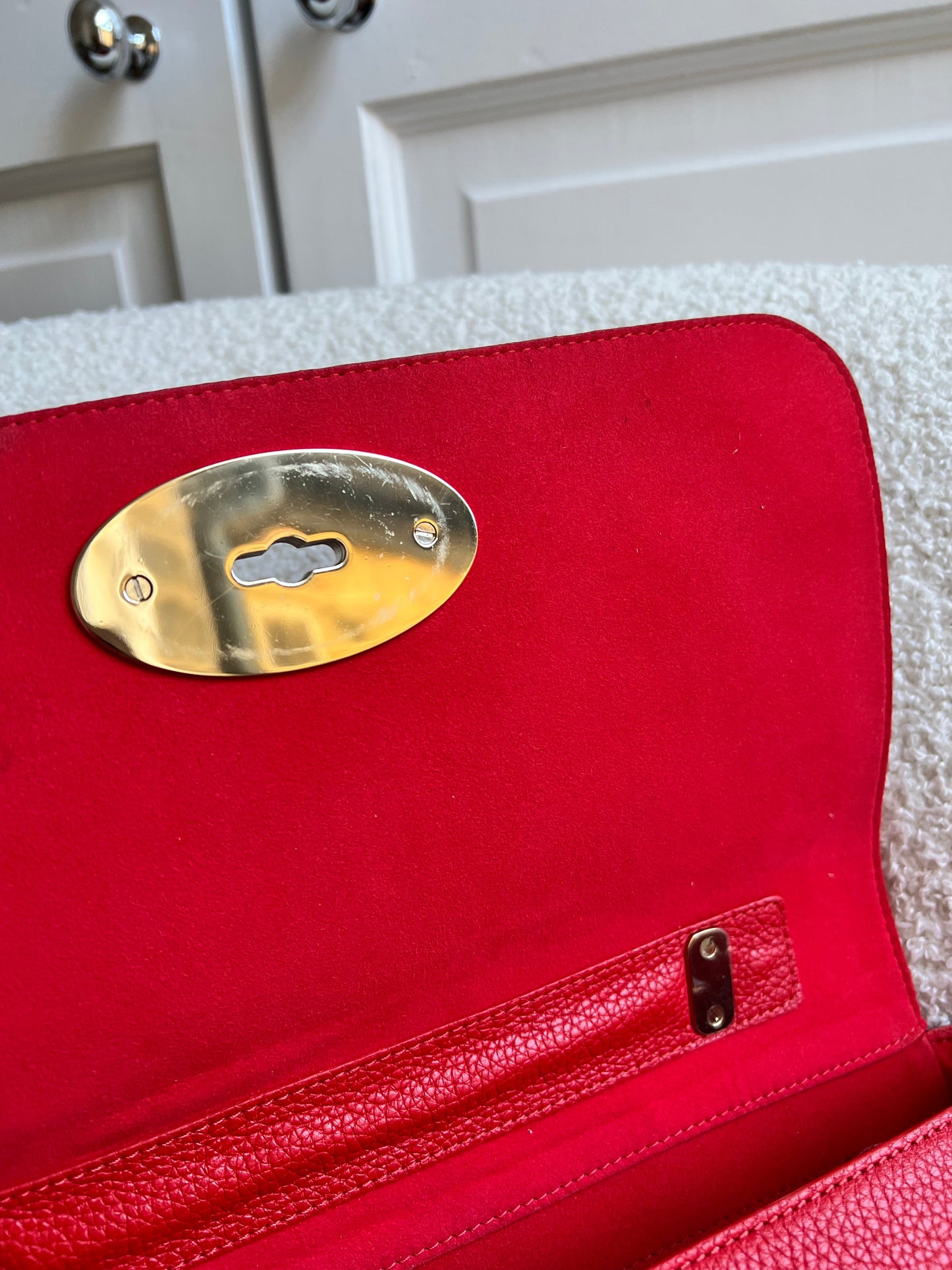Mulberry Fiery Spritz Red Medium Lily with Gold Hardware (RRP £995)