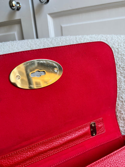Mulberry Fiery Spritz Red Medium Lily with Gold Hardware (RRP £995)