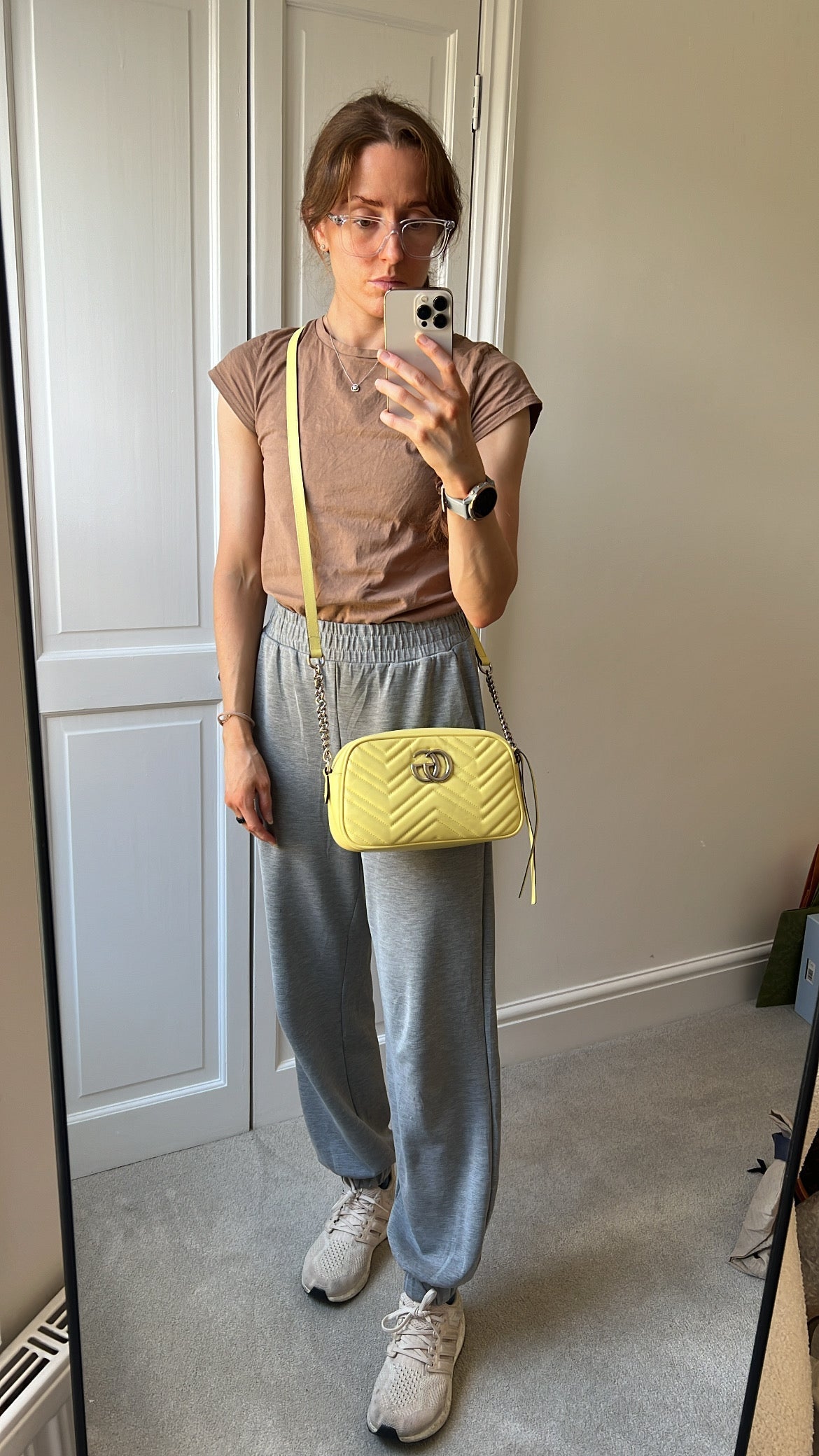 Gucci GG Pale Yellow Marmont Small Shoulder Bag (RRP £1440)