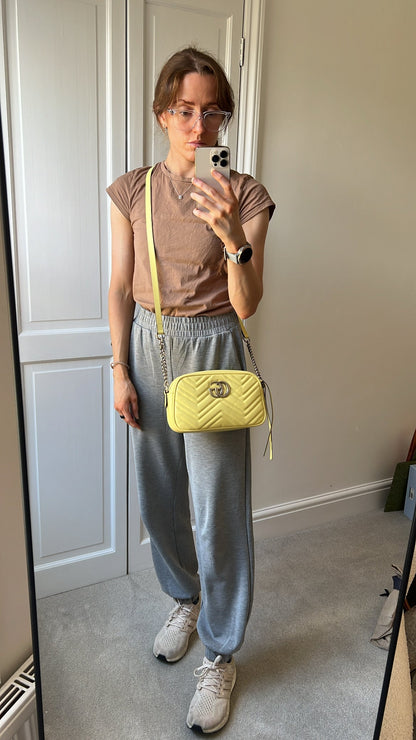 Gucci GG Pale Yellow Marmont Small Shoulder Bag (RRP £1440)
