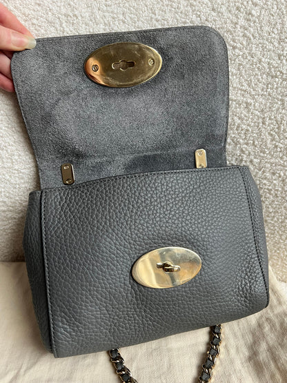 Mulberry Solid Grey Regular Top Handle Lily (RRP £1095)