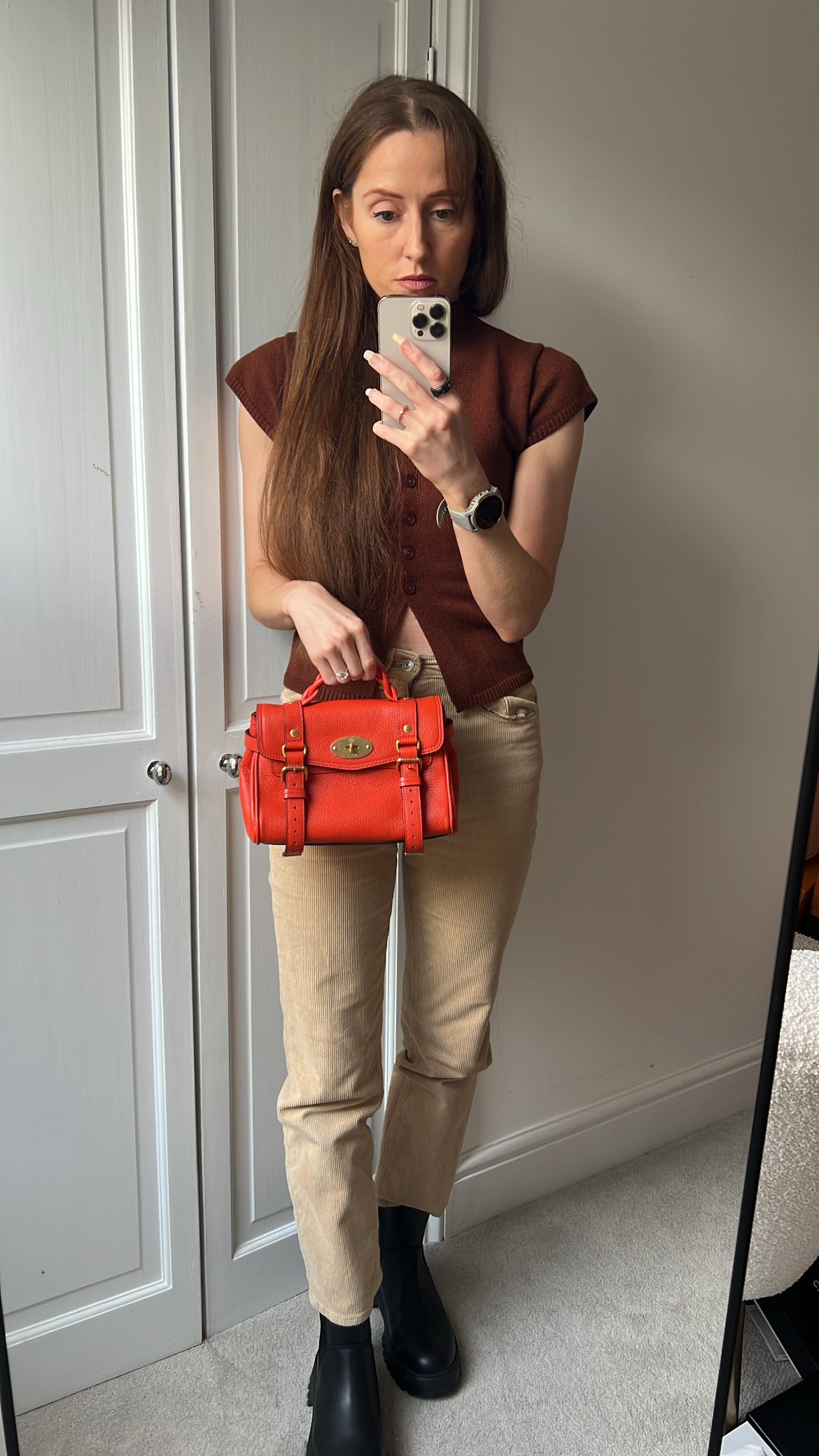 Mulberry Orange Mini Alexa (RRP £995)
