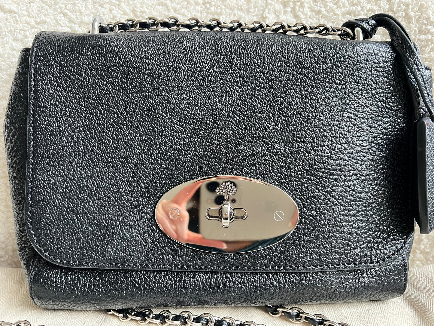 Mulberry Black Regular Lily with Silver Hardware (RRP £995)