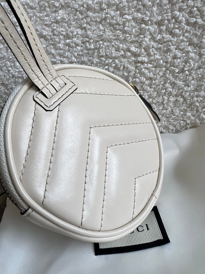 Gucci White GG Marmont Coin Pouch on Strap (RRP £395)
