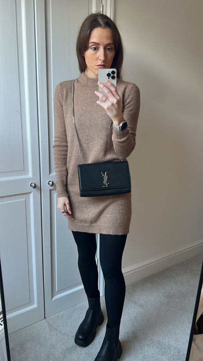 Yves Saint Laurent (YSL) Black Medium Kate with Silver Hardware (RRP £1730)