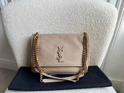 Yves Saint Laurent (YSL) Beige Medium Niki Chain Bag (RRP £2500)