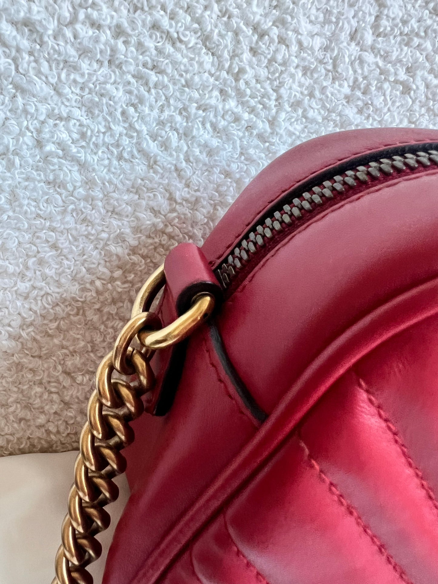 Gucci GG Red Marmont Small Shoulder Bag (RRP £1,440)