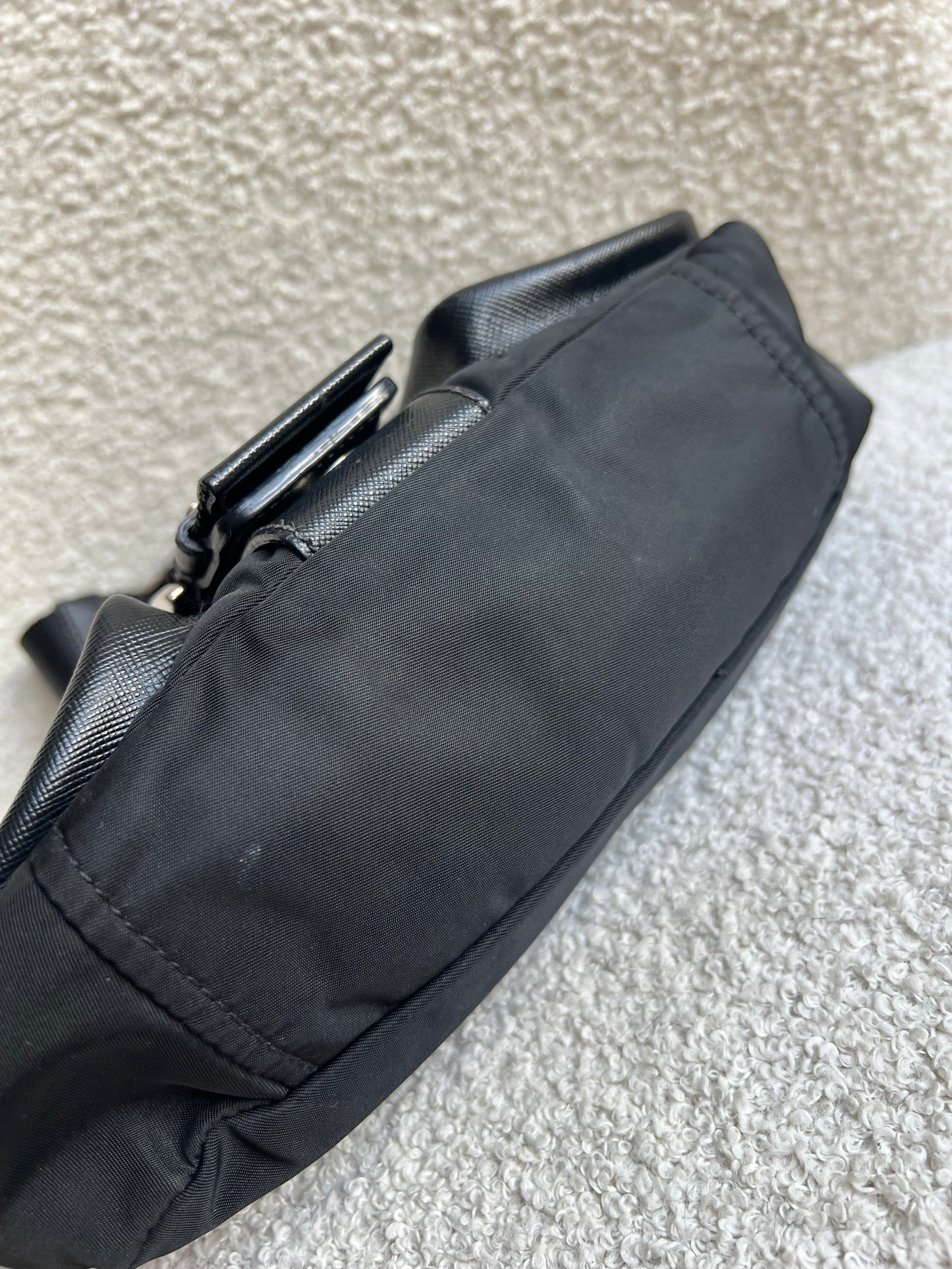 Prada Vintage Nylon Buckle Shoulder Bag