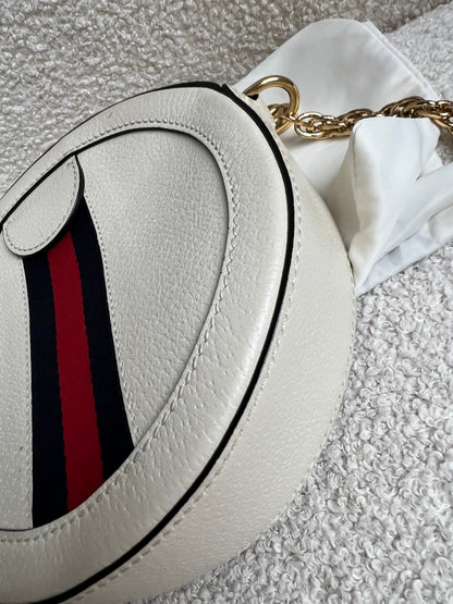 Gucci GG Round White Ophidia Small Shoulder Bag