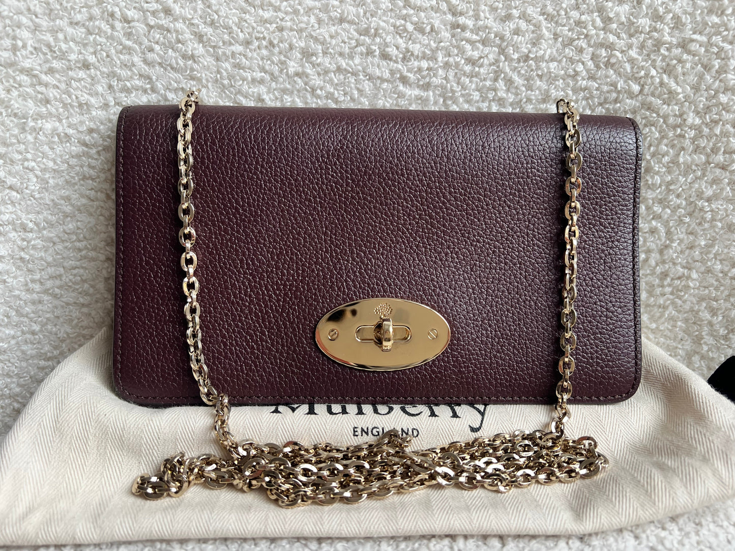 Mulberry Oxblood Bayswater Clutch (RRP £495)