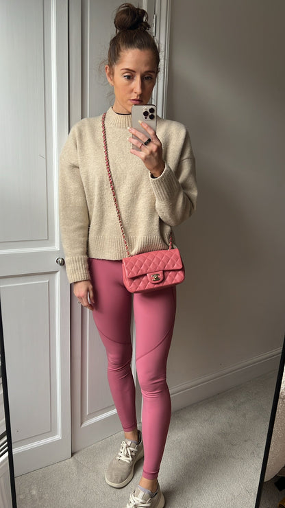 Chanel Mini Rectangular Classic Flap Valentines Day Edition in Pink Lambskin