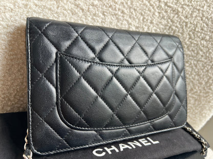 Chanel Wallet on Chain in Black Lambskin Silver Hardware (RRP £2,930)