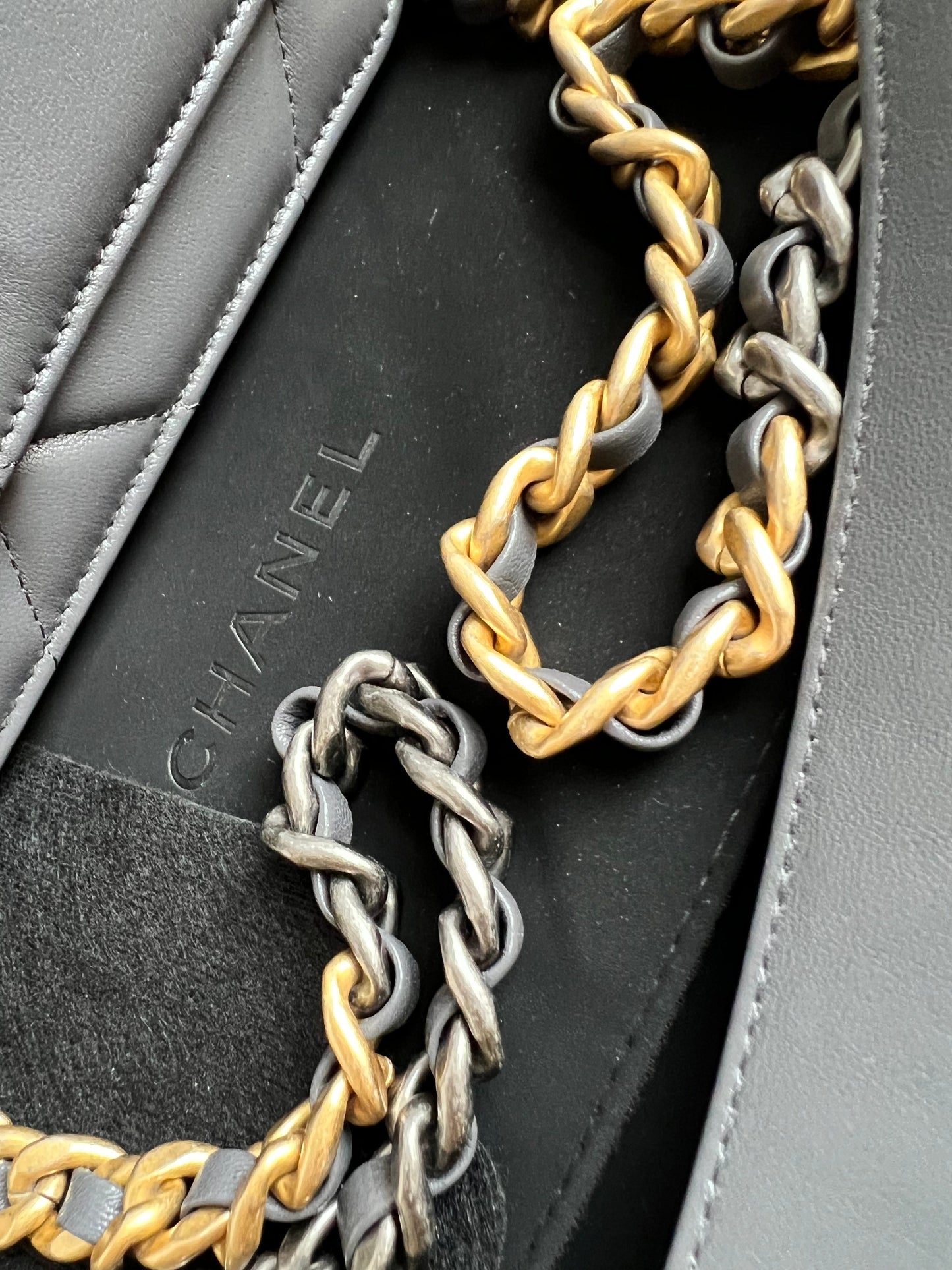 Chanel Grey 19 Wallet on Chain