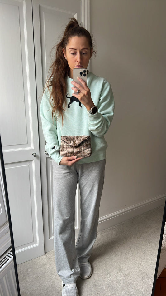 Yves Saint Laurent (YSL) Puffer Clutch Pouch in Tweed (RRP £710)