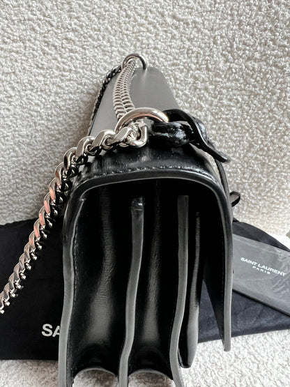 Yves Saint Laurent (YSL) Black Medium Sunset with Silver Hardware (RRP £1,950)