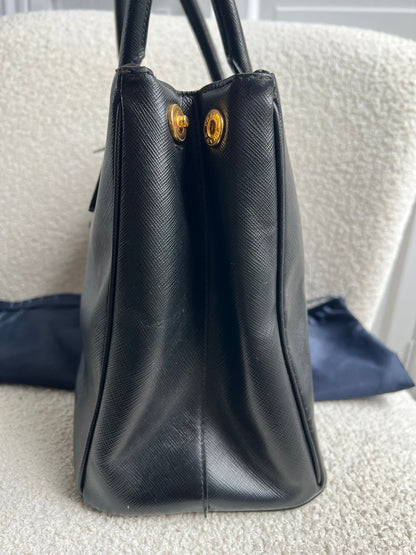 Prada Black Galleria Saffiano Tote