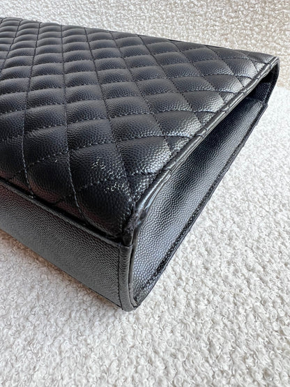 Yves Saint Laurent (YSL) Large Black on Black Envelope Bag (RRP £2,400)