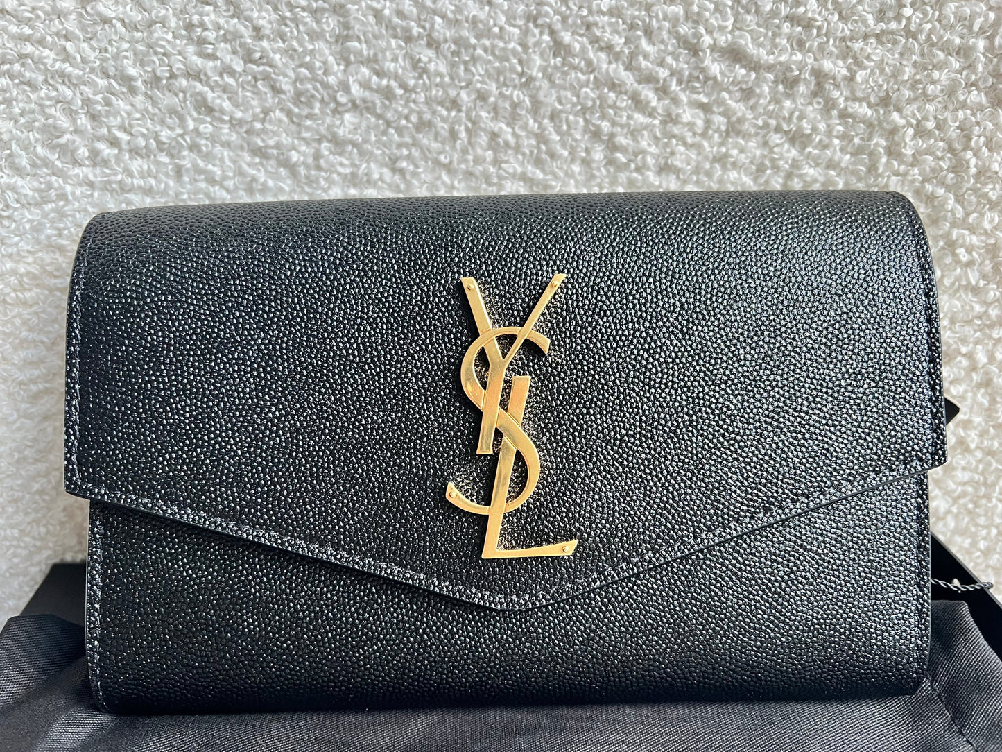 Yves Saint Laurent (YSL) Black Uptown Chain Wallet (RRP £1110)