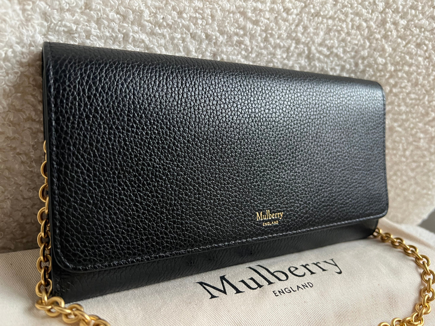 Mulberry Black Continental Chain Clutch Wallet (RRP £425)