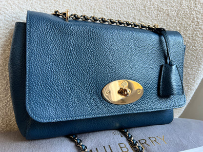 Mulberry Deep Sea Blue Medium Lily with Gold Hardware (RRP £1050)