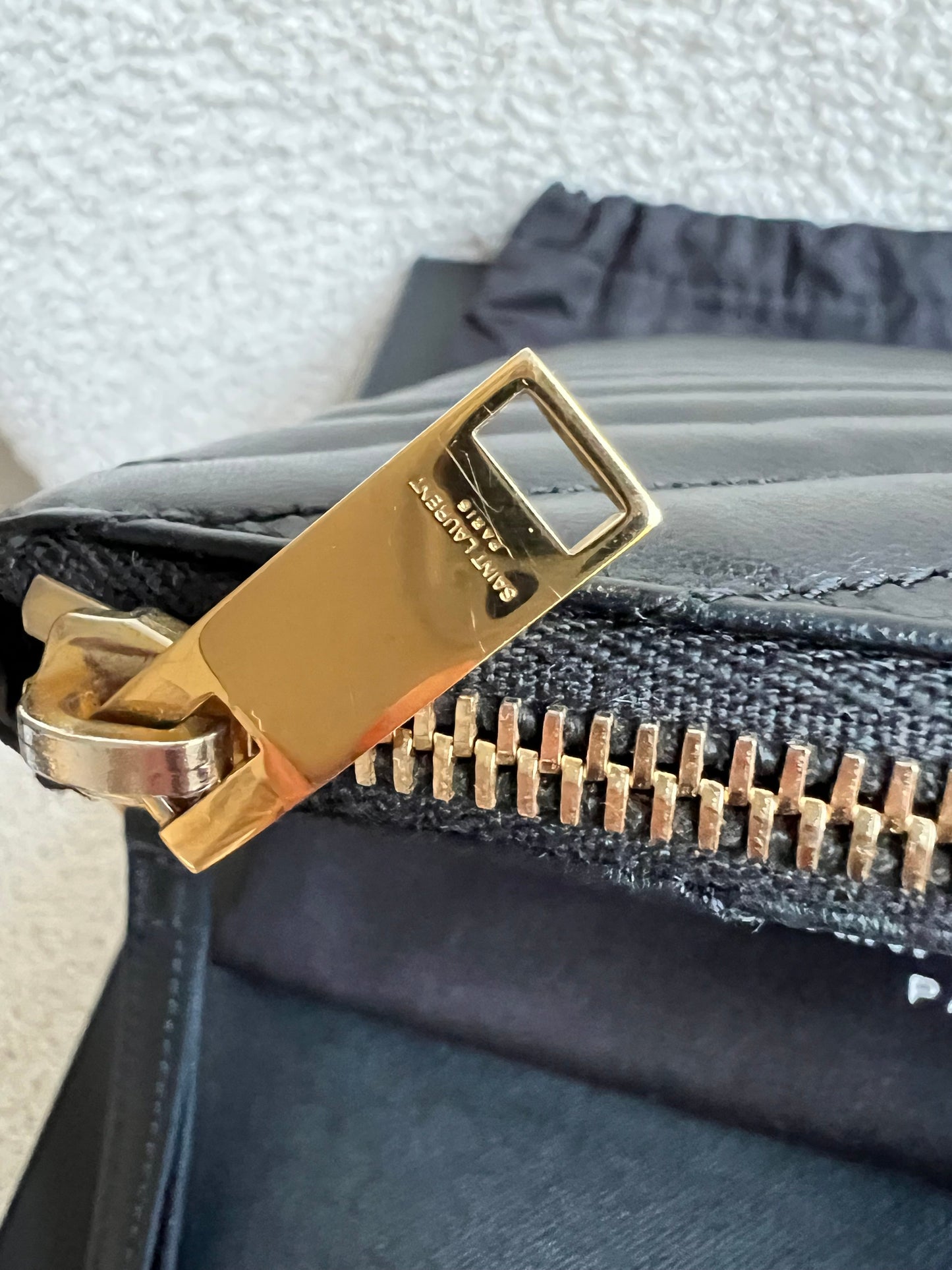 Yves Saint Laurent (YSL) Black Cassandre Clutch Pouch (RRP £580)