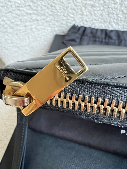 Yves Saint Laurent (YSL) Black Cassandre Clutch Pouch (RRP £580)