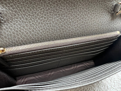 Gucci Dollar Grey Interlocking Chain Wallet