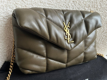 Yves Saint Laurent (YSL) Mini Puffer in Light Musk Quilted Lambskin (RRP £1720)