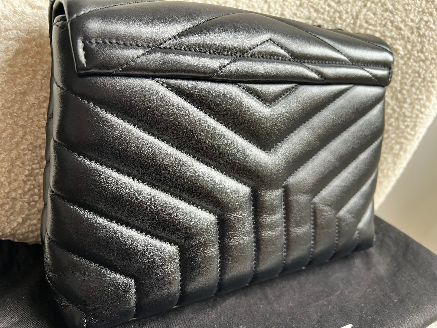 Yves Saint Laurent (YSL) Black on Black Small Lou Lou (RRP £1,940)