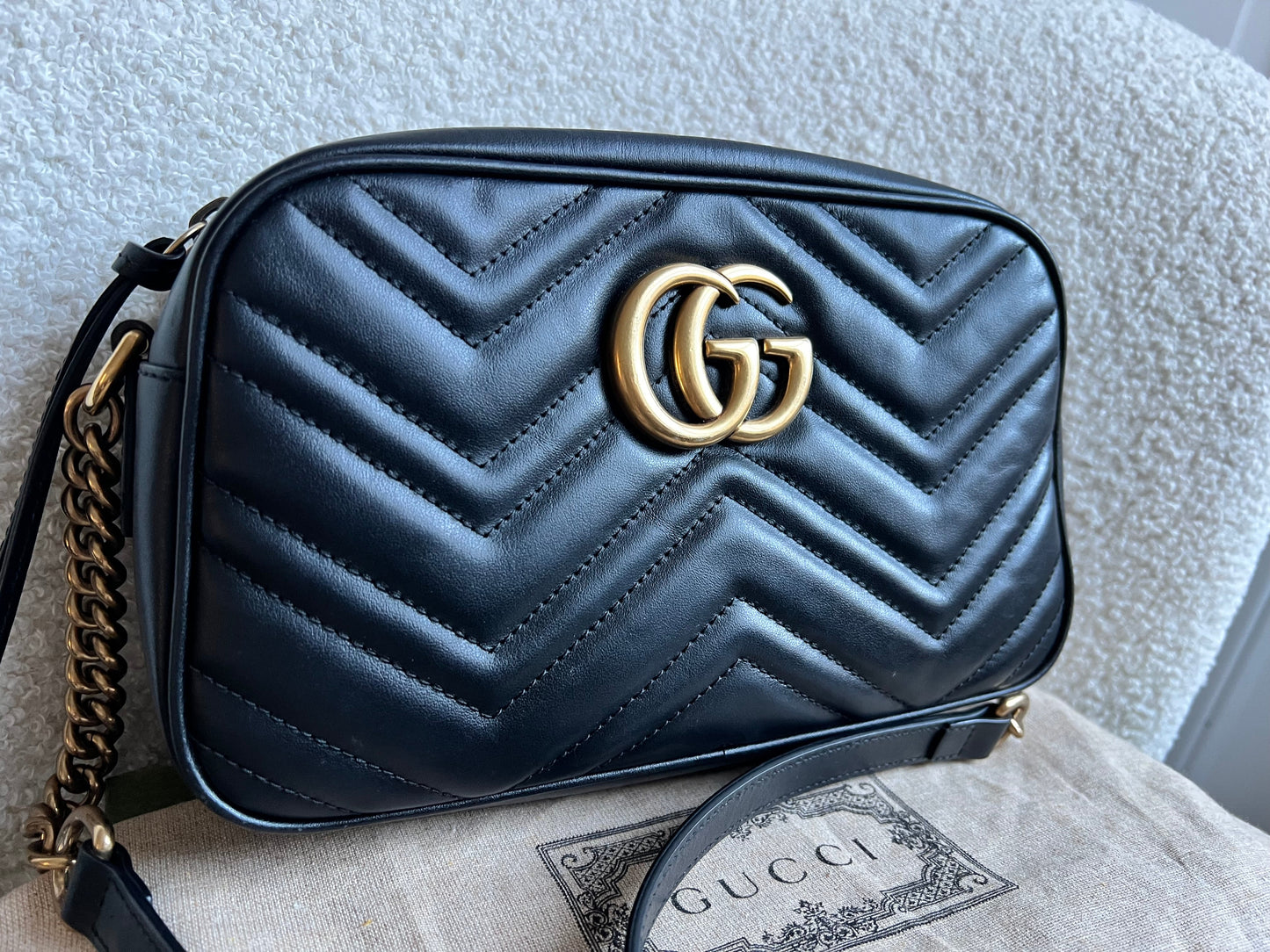 Gucci GG Black Marmont Small Shoulder Bag (RRP £1440)