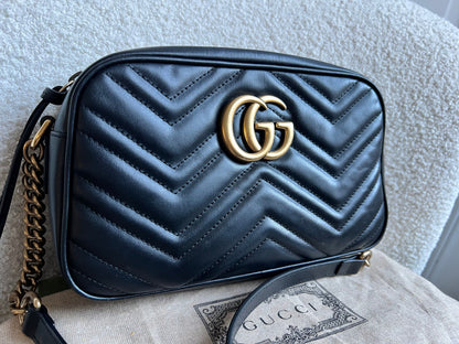 Gucci GG Black Marmont Small Shoulder Bag (RRP £1440)