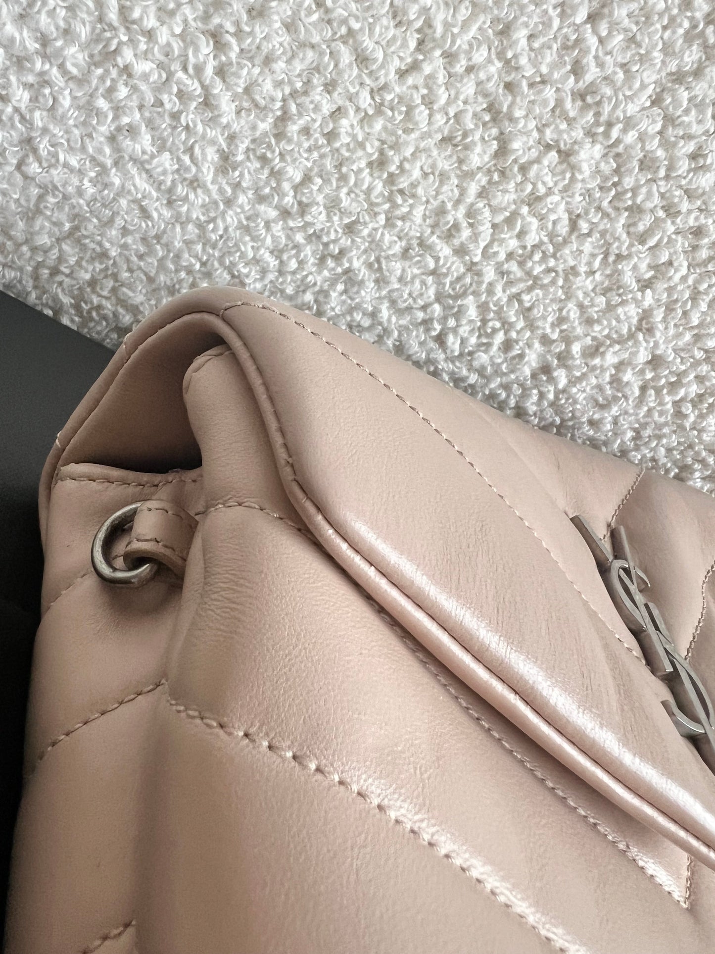 Yves Saint Laurent (YSL) Pale Pink Toy Lou Lou with Silver Hardware (RRP £1,380)