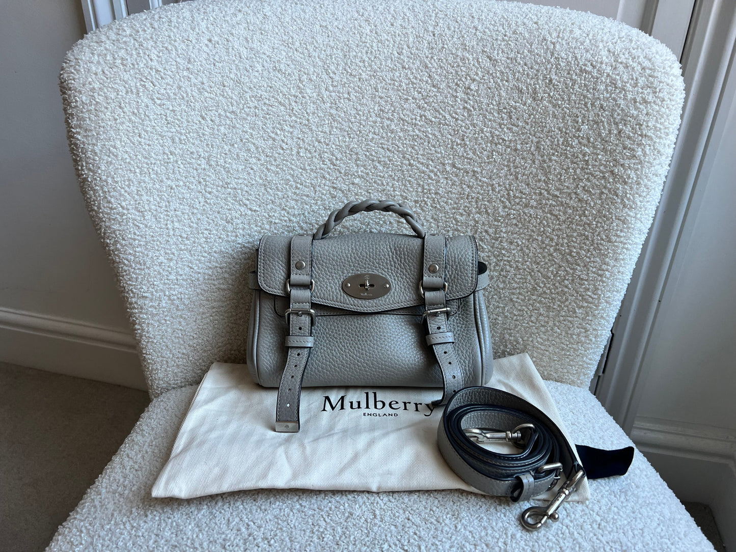 Mulberry Pale Grey Mini Alexa (RRP £1095)