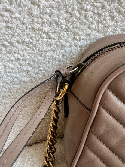 Gucci GG Marmont Dusty Pink Small Shoulder Bag (RRP £1440)