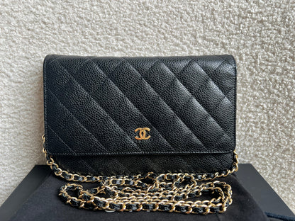 Chanel Black Caviar Wallet on Chain (RRP £2,930)
