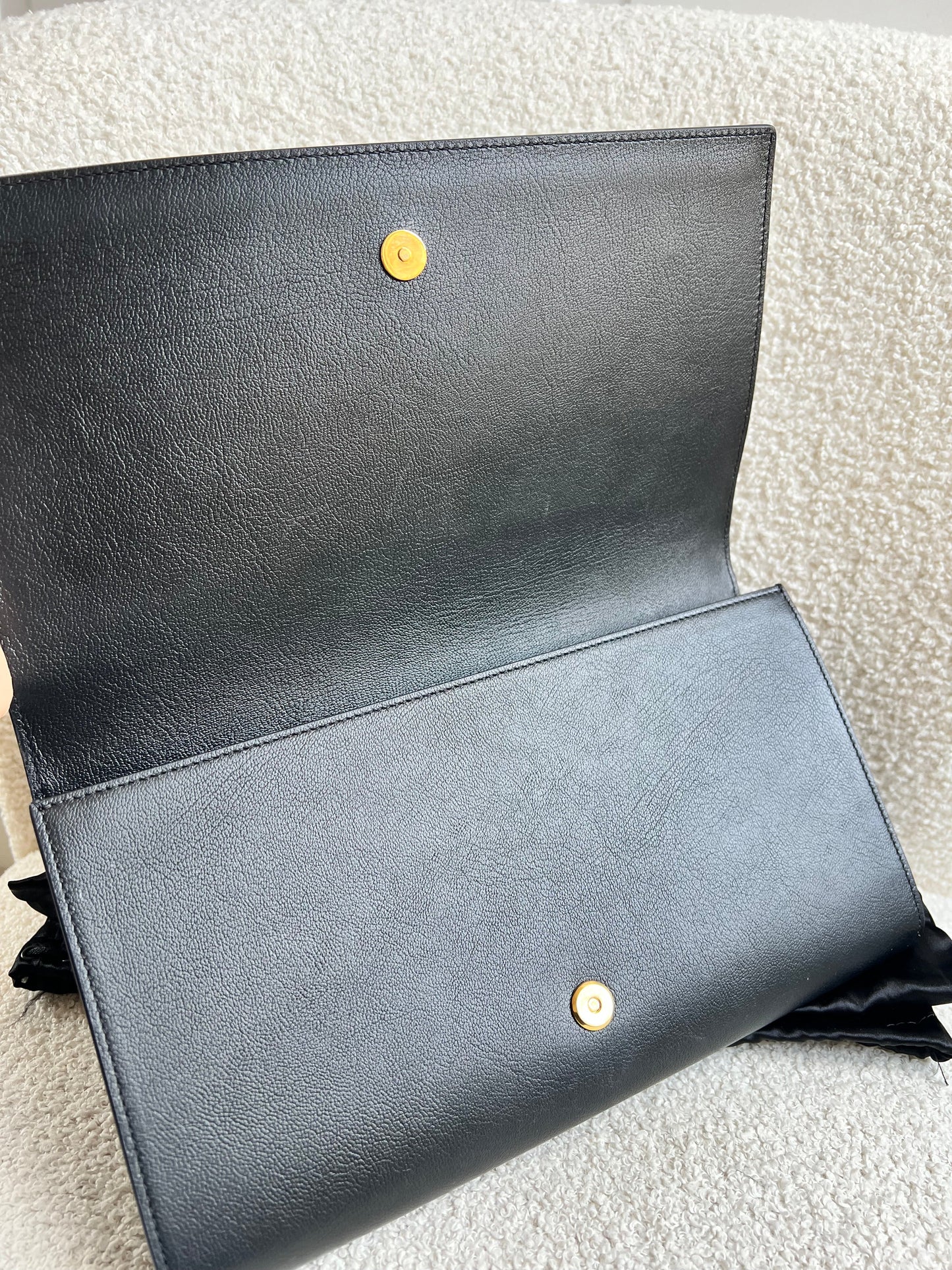 Yves Saint Laurent (YSL) Black Belle de Jour Clutch