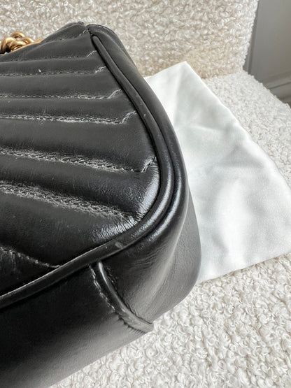 Gucci GG Black Marmont Small Shoulder Bag (RRP £2070)