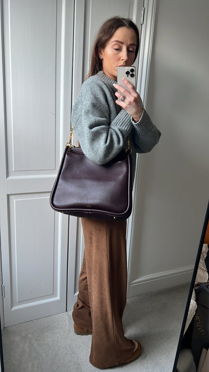 Mulberry Large Leighton in Oxblood with Gold Hardware (RRP £1,095)