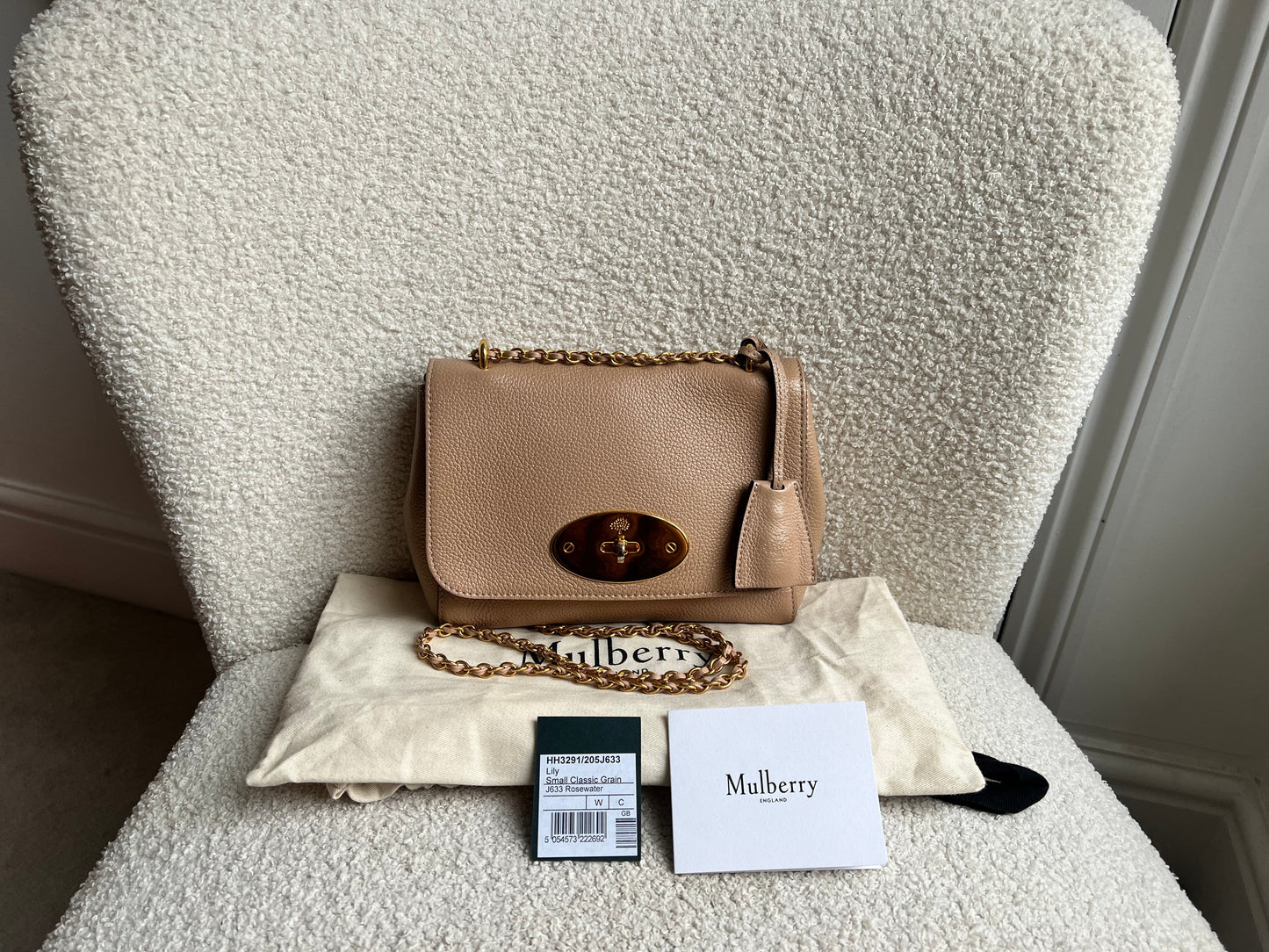 Mulberry Rosewater Regular Lily with Gold Hardware (RRP £995)