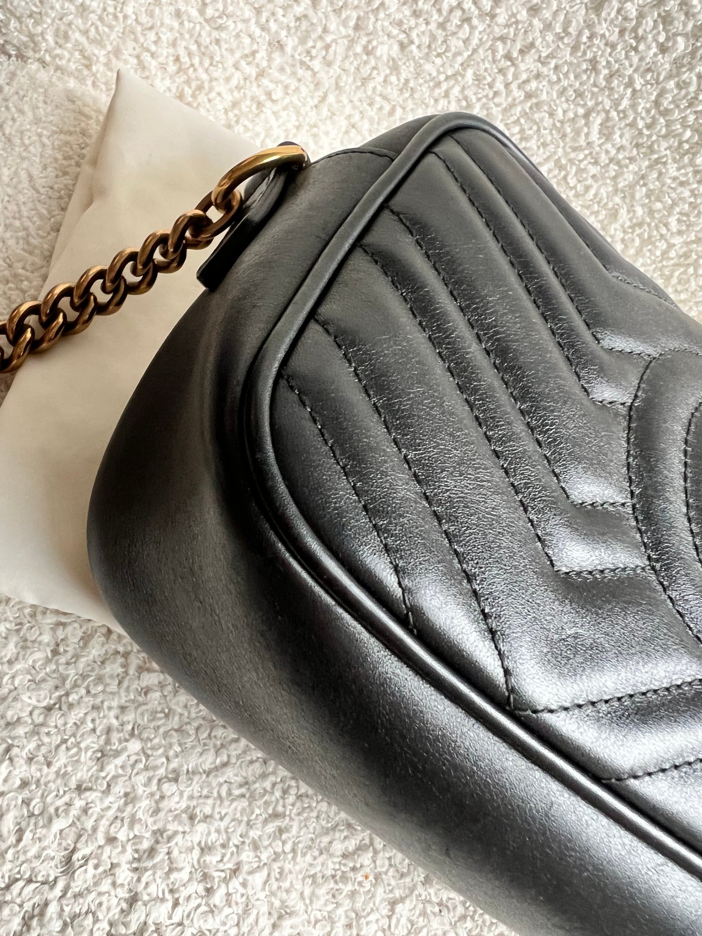 Gucci GG Black Marmont Small Shoulder Bag (RRP £1440)