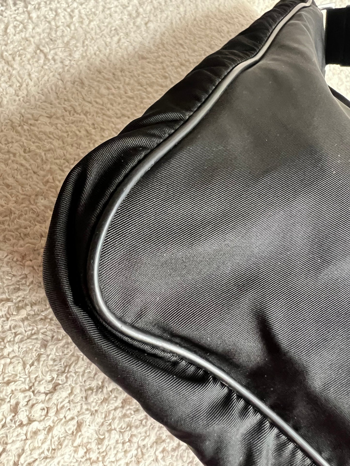 Prada Tessuto Nylon Black Messenger Bag