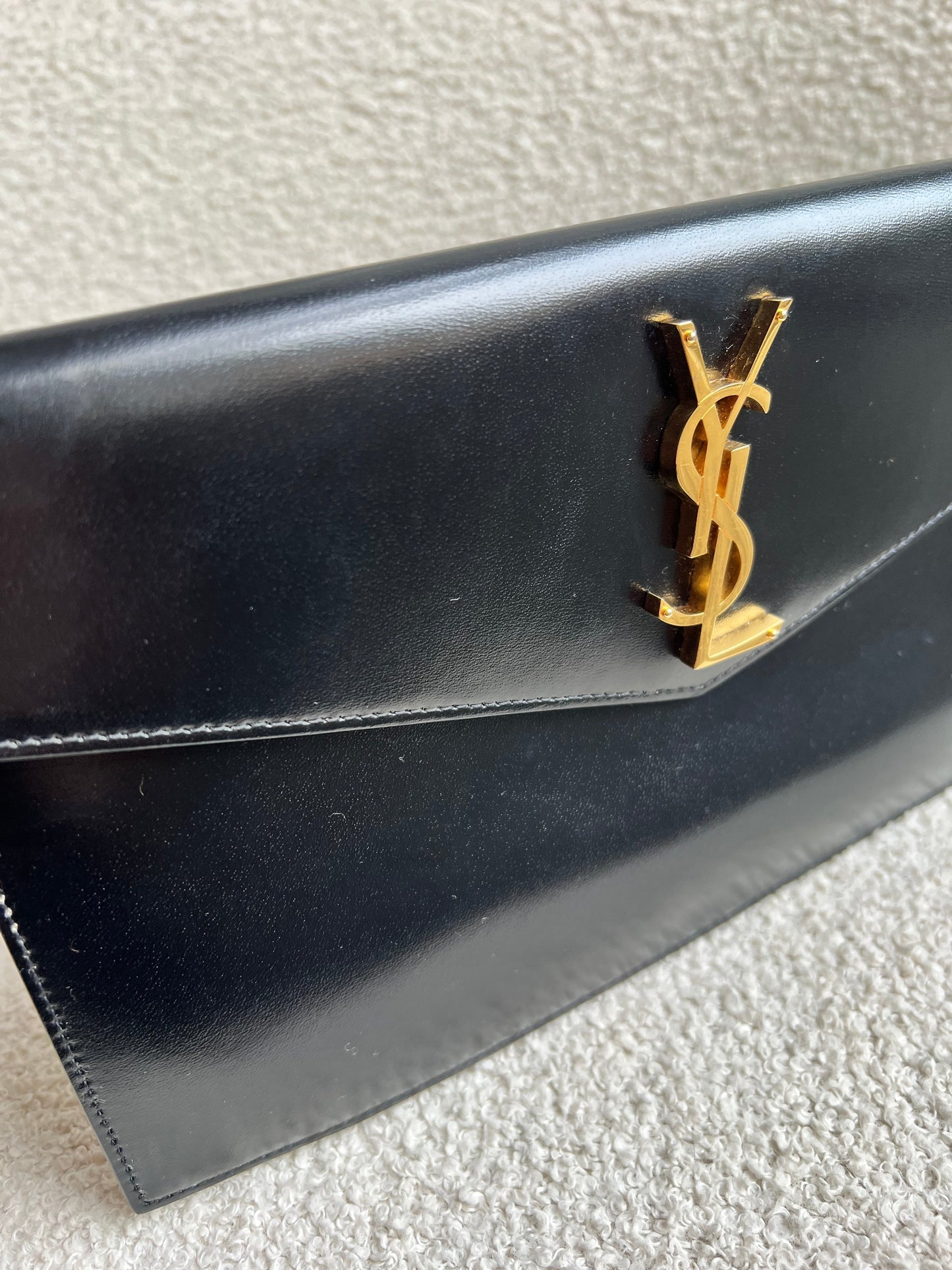 Yves Saint Laurent (YSL) Black Uptown Pouch Clutch (RRP £580)