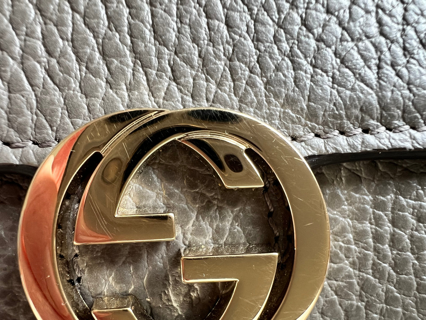 Gucci Dollar Grey Interlocking Chain Wallet